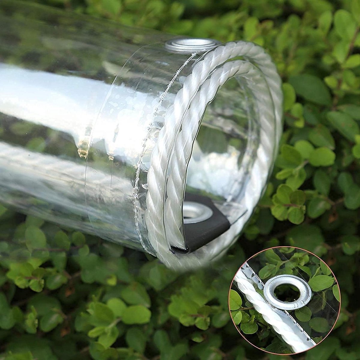 Waterdicht Zeildoek - Tarp Cover - Afdekken Tuinmeubels - Metalen Oogjes - 2.5m x 3.1m - Transparant Wit