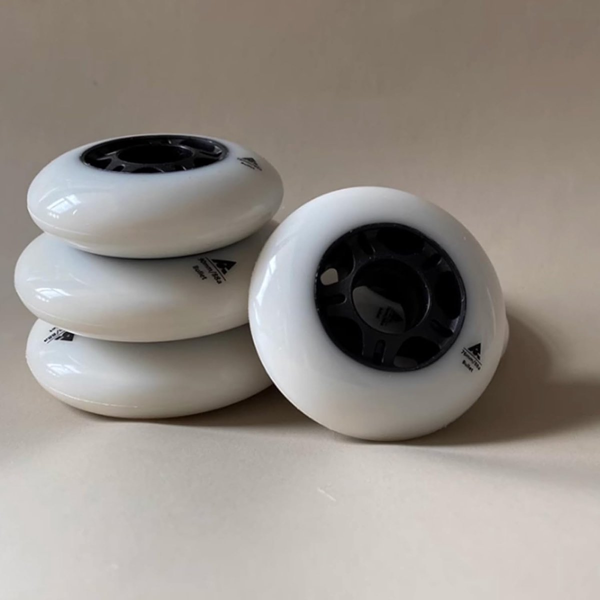 Inline Skate Wielen - Rolschaats Wielen - Snel Skaten - Hoge Elasticiteit - 76/90 mm - Wit