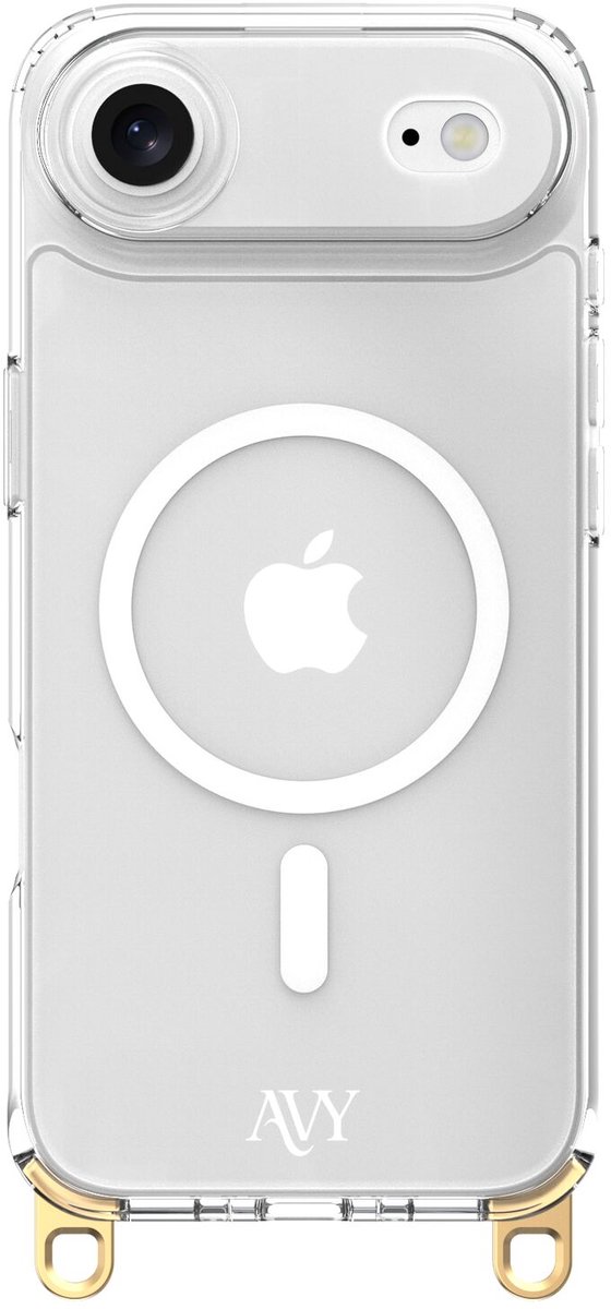 AVY Transparant Hoesje | Geschikt voor Apple iPhone Air | Compatibel met MagSafe | Clear Case | Haakjes voor koord