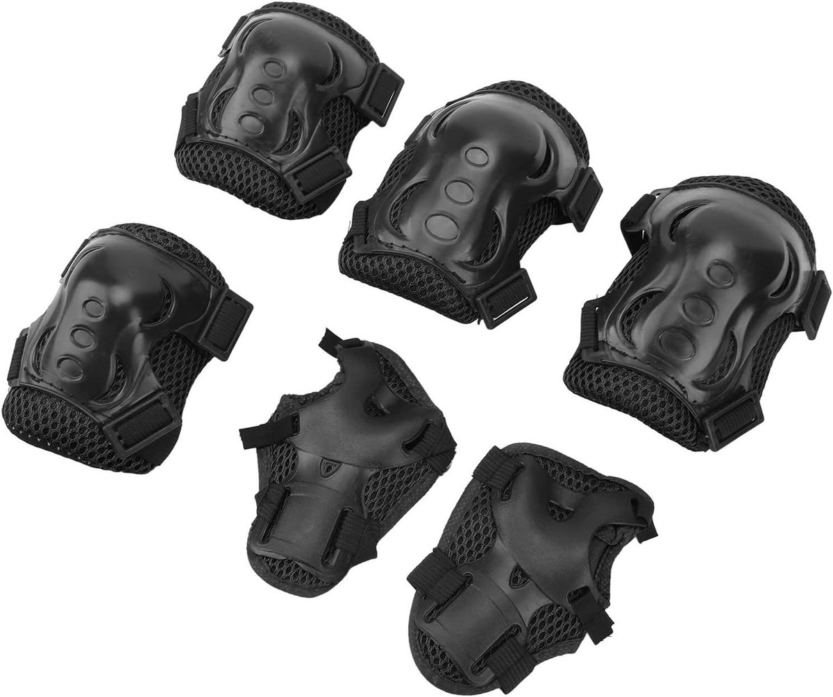 Beschermende Uitrusting - Knie Elleboog Beschermers - Buitensporten - Vrije Maat Verstelbaar - Set van 6 - Zwart