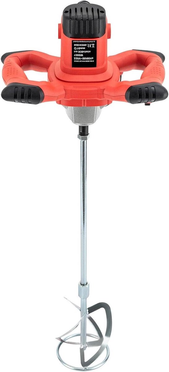 Professionele Mortelmenger - Betonmixer Cementmixer - Materialen Mengen - 6 Instelbare Snelheden - 1500 Watt - Grijs