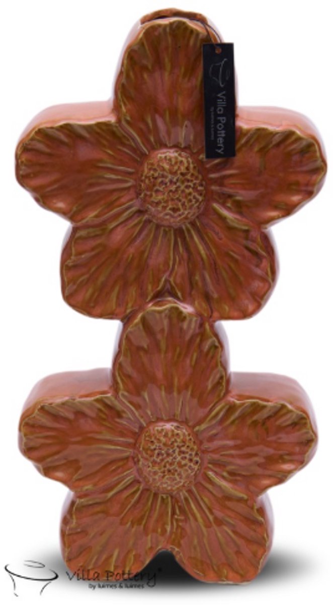 Villa Pottery Vaas - Villa Pottery - Woondecoratie - Keramiek - Decoratie - Woondecoratie - Olivia 2_3 Orange Oranje
