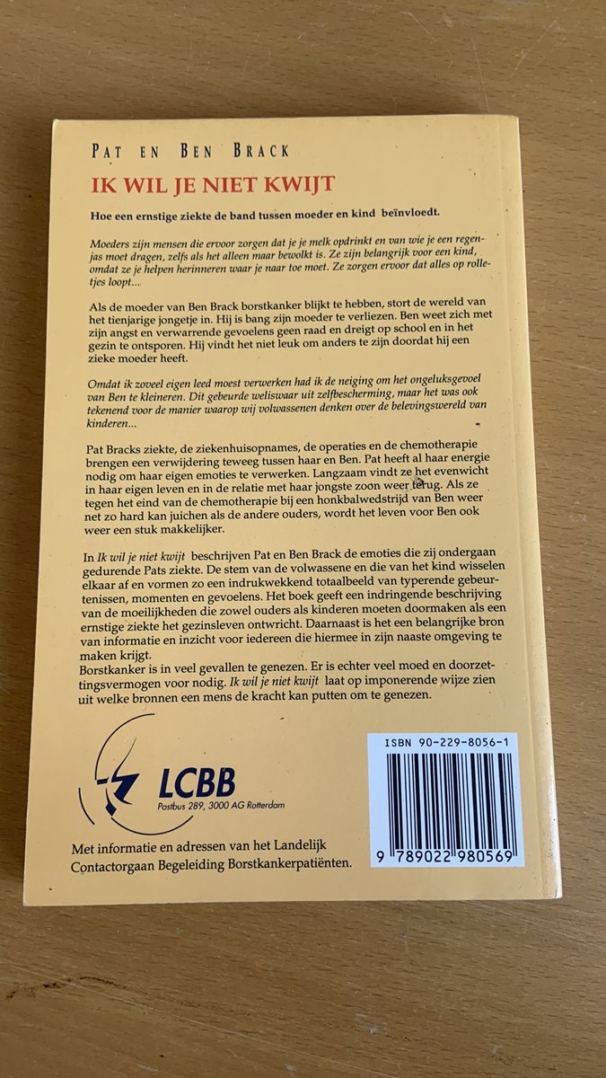 Ik wil je niet kwyt - back cover