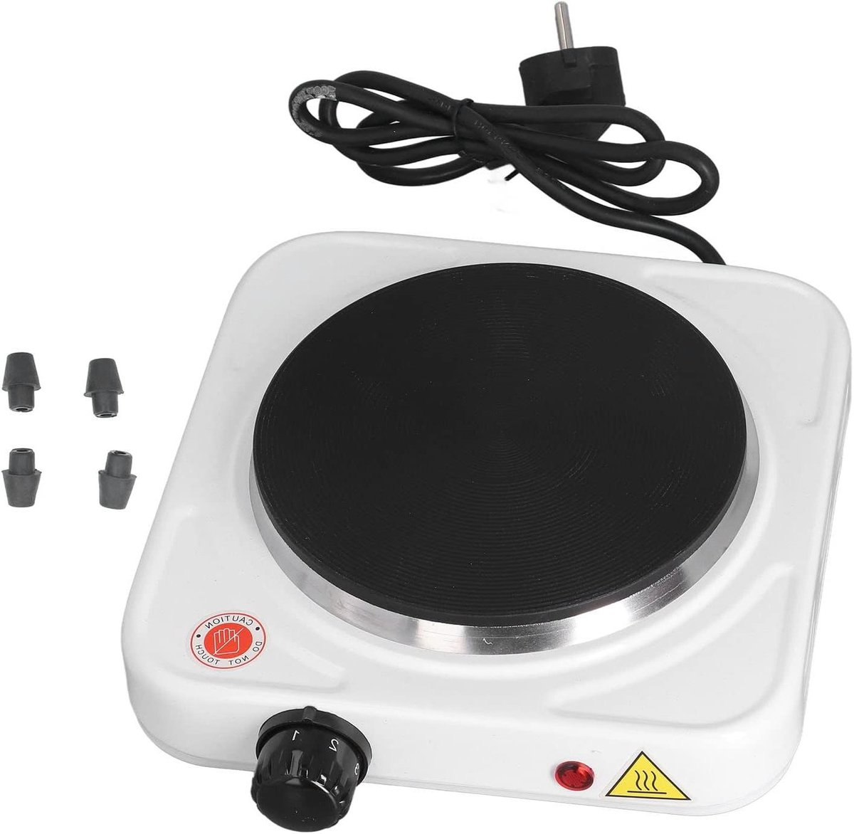 Elektrische Kookplaat - Verwarmingselement Fornuis - Snel Koken - Traploze Temperatuurregeling - 1000 W - Rood