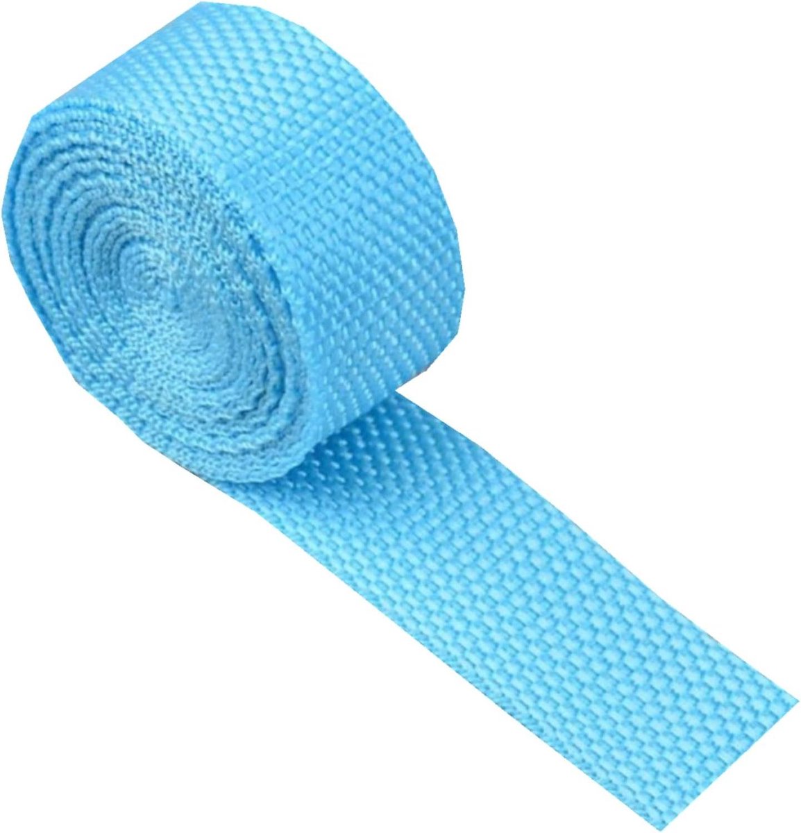 Nylon Webbing Band - Draagband Spanband - Bagage Bevestigen - Hoge Treksterkte - 1.5 inch breed - Lichtblauw