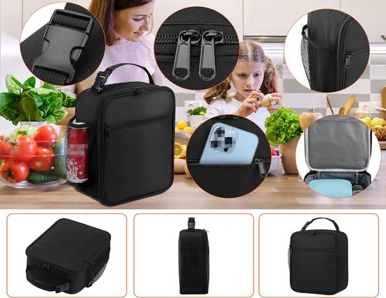Lunchbox voor mannen - Lunchtas voor mannen, volwassenen en vrouwen - Geïsoleerde kleine lunchbox — afbeelding 4