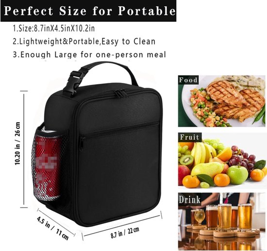 Lunchbox voor mannen - Lunchtas voor mannen, volwassenen en vrouwen - Geïsoleerde kleine lunchbox — afbeelding 5