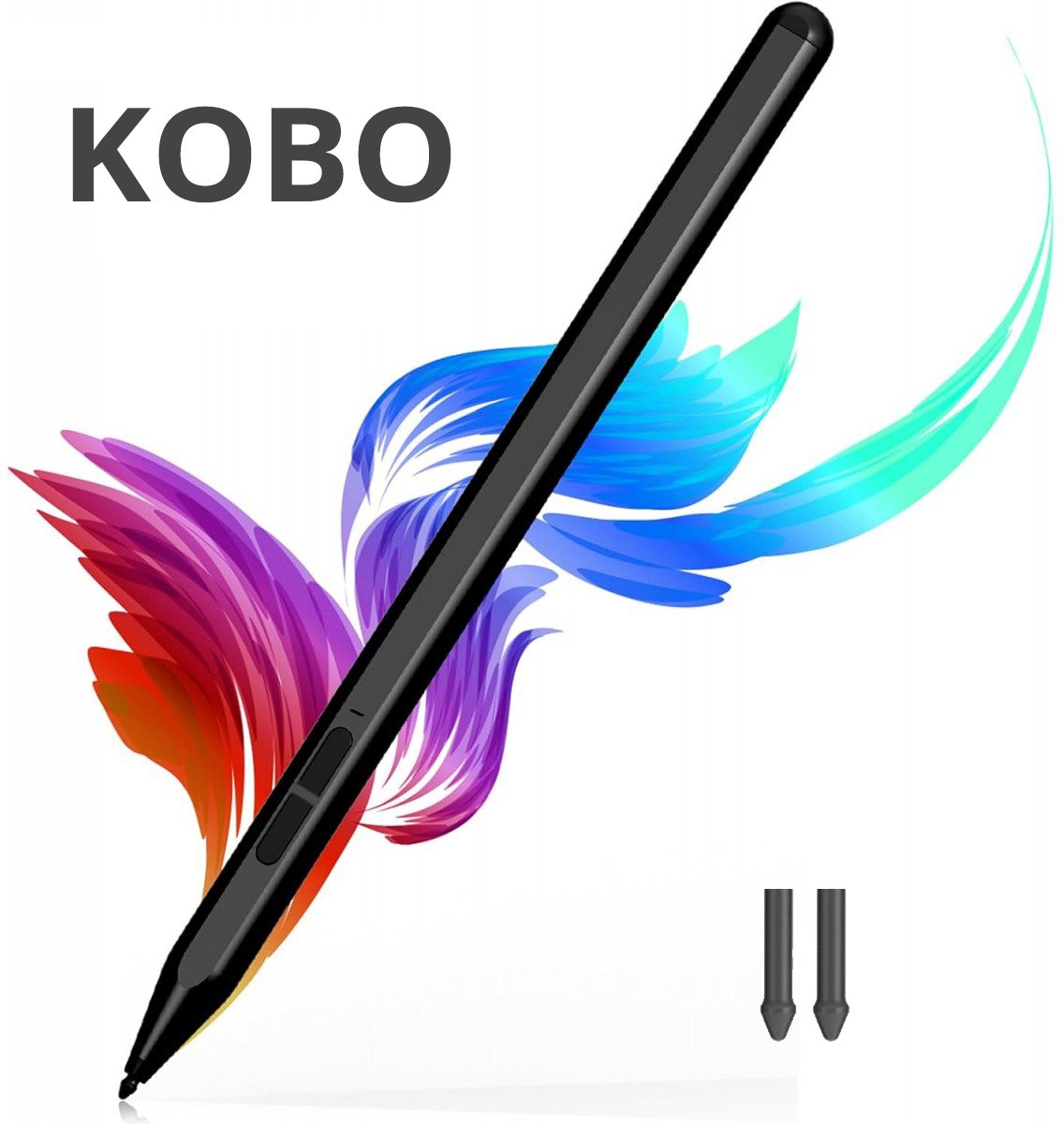 TRANSNECT Stylus Pen voor eReader - Geschikt voor Kobo Libra Colour, Kobo Sage, Kobo Elipsa en Kobo Elipsa 2E - Oplaadbaar - Zwart