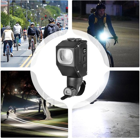 VHV - Scooter Fietsverlichting Voorlicht - Waterdichte LED Koplamp voor Fiets en Step - 2000 lumen, 8 lichtstanden, waterbestendig ontwerp - voor Fiets, Elektrische Step, Skateboard en Avondritten — afbeelding 4