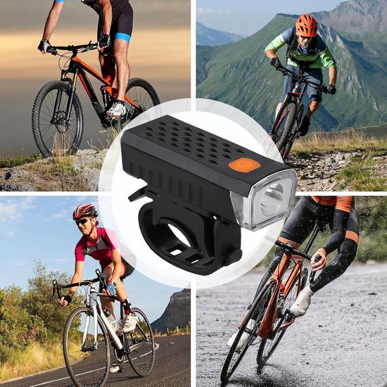 VHV - Fiets voorlicht - LED fietslamp - oplaadbare koplamp USB oplaadbaar waterbestendig - voor stadsfiets, racefiets en mountainbike — afbeelding 5
