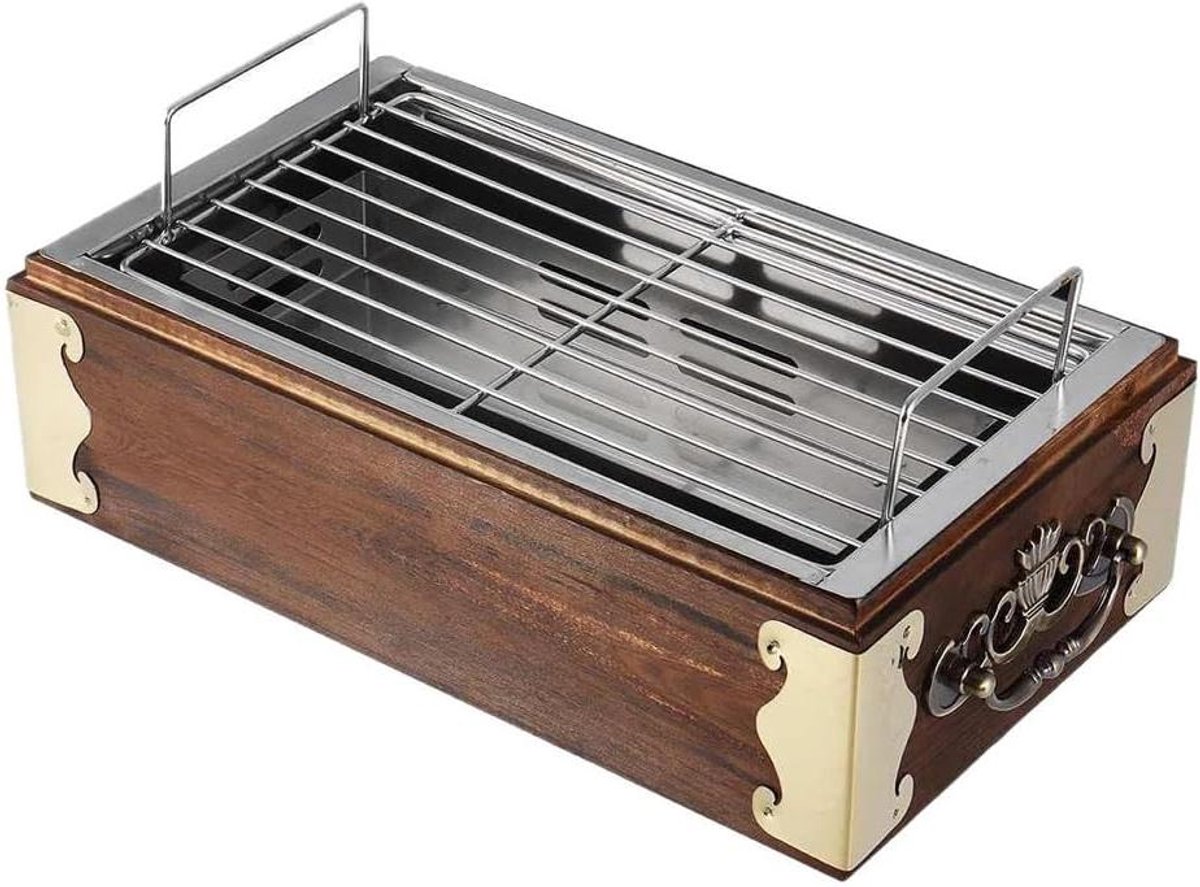 Houtskool Grill Box - Barbecue Oven - Buiten Koken - Draagbaar Ontwerp - 35 x 20 x 10 cm