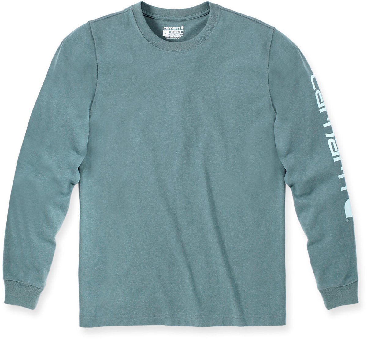 Carhartt Sleeve Logo T-Shirt L/S Sea Pine Heather-XL Groen