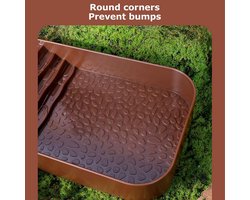 Schildpadden Waterbak - Voederbak Reptielen - Terrarium Hydratatie - Antislip Ontwerp - 37x182x78 cm - Rood Bruin