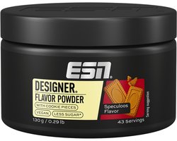 ESN Designer Flavor Powder Speculoos - 130g (43 porties) - Smaakpoeder met Echte Speculaasstukjes, voor Kwark, Yoghurt en Havermout, Made in Germany