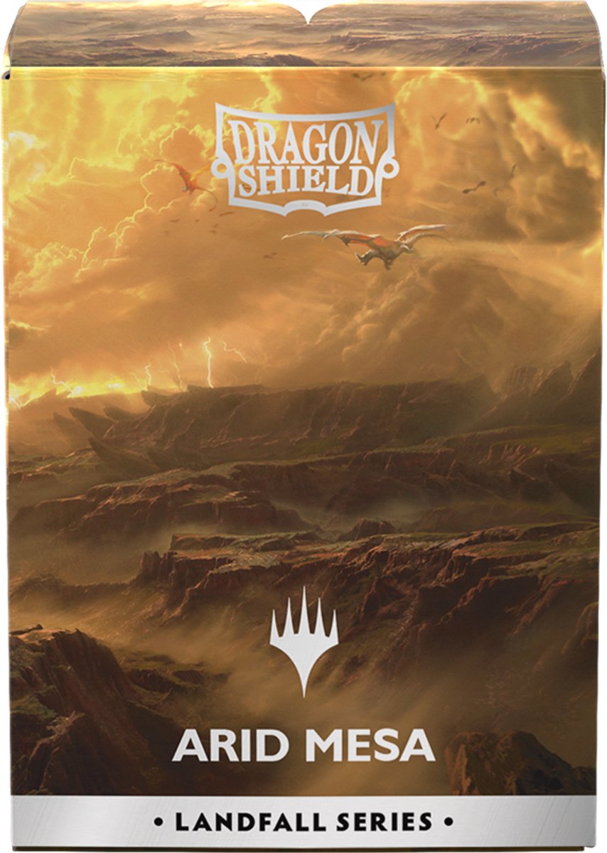 Dragon Shield sleeves Magic: The Gathering Landfall Arid Mesa 100 stuks kaartenbescherming.