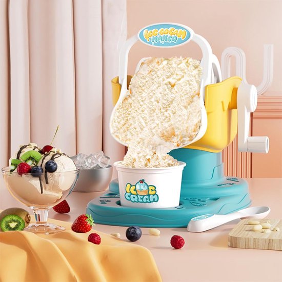 Handmatige ijsmachine - Yoghurtmaker Dessertmaker - Desserts Maken - Snelle Stolling - 13D x 16.3B x 13H cm - Geel — afbeelding 3