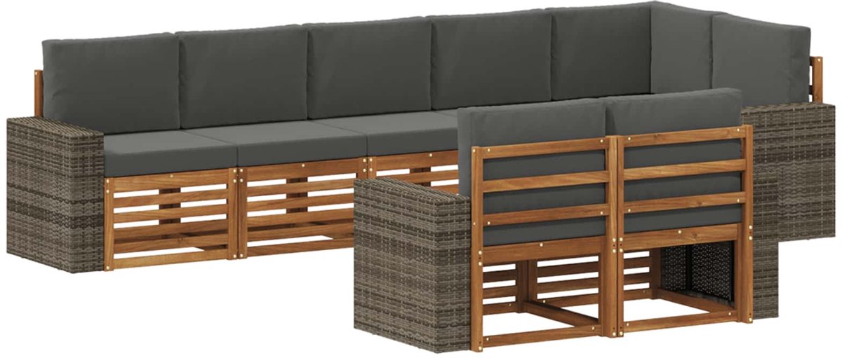 vidaXL - Buiten - bank - set - 8 - st - Polyester