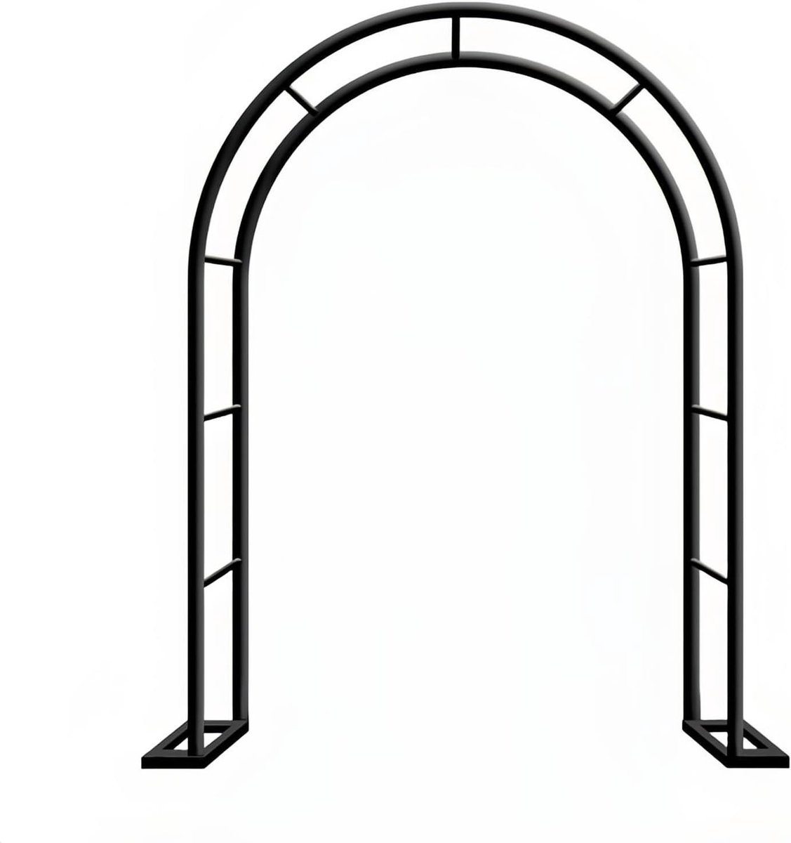 Metalen Rozenboog - Tuinboog Klimplanten - Decoratie Tuin - Robuuste Stalen Constructie - 80 x 200 cm - Wit