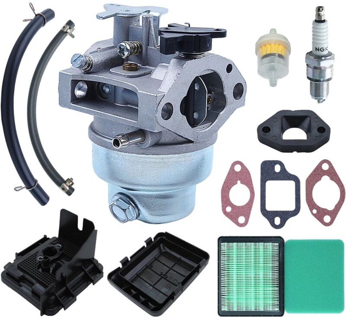 geschikt voor Honda GCV160 motor- en grasmaaiercarburateurset, GCV 160 grasmaaiercarburateur (inclusief bougies, luchtfilter en pakkingen)