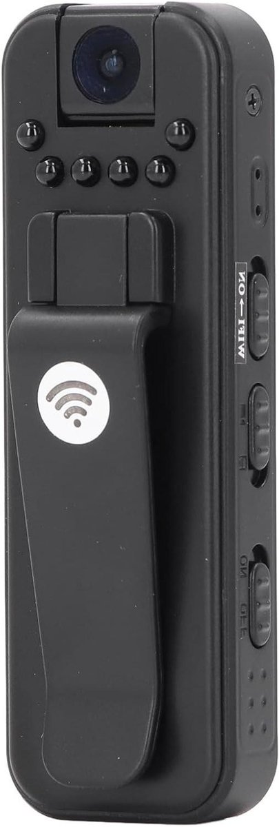 Bodycam met Nachtzicht - Draagbare Camera - Veiligheid Bewaken - 180 Graden Roterende Lens - 1080P HD Video - Zwart