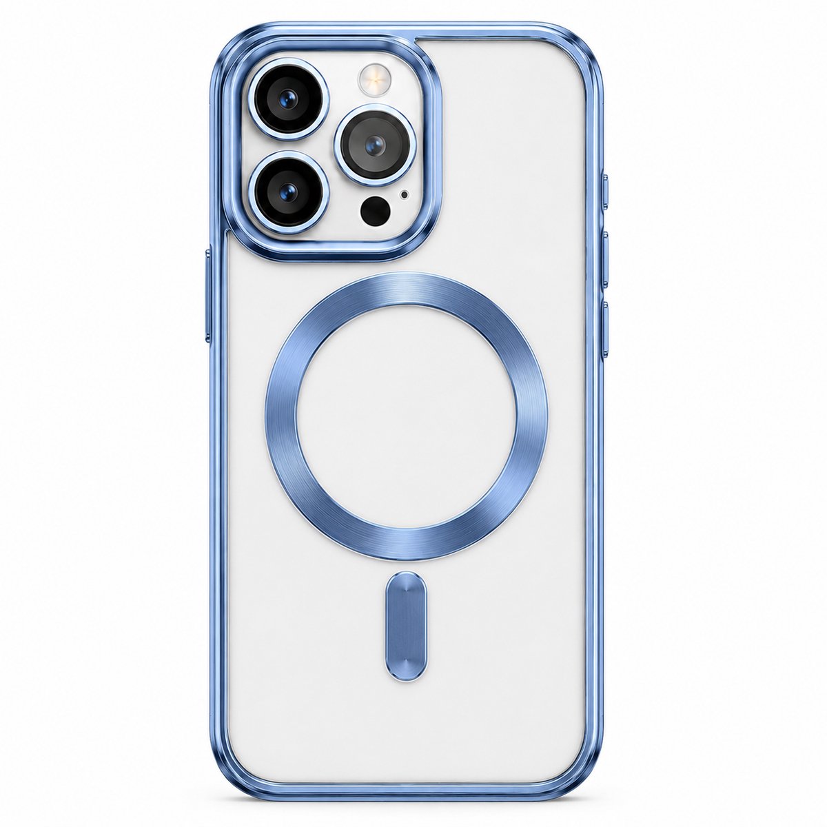 Apple Iphone 14 Pro Max Magsafe Hoesje Met Camera Cover Transparant Lichtblauw