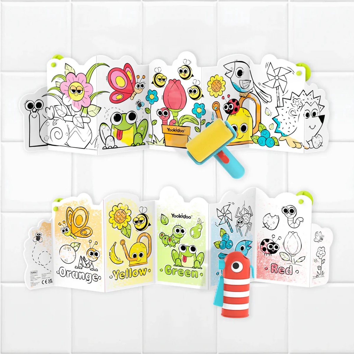 Yookidoo - Spray 'n Roll Magic Book - Badspeelgoed - kleuren in bad - waterkleurboek