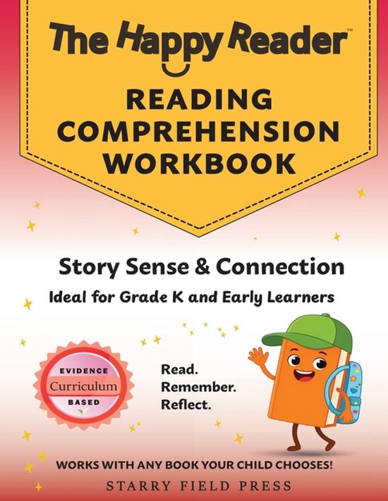 The Happy Reader- Reading Comprehension Workbook, Grade K - cover
