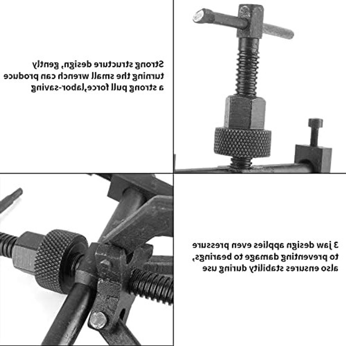 3-Jaw Binnenlager Trekker Tool Kit - Robuuste Carbon Stalen Extractor voor Auto en Machine, Handgereedschap voor Efficiënt Lager Verwijderen