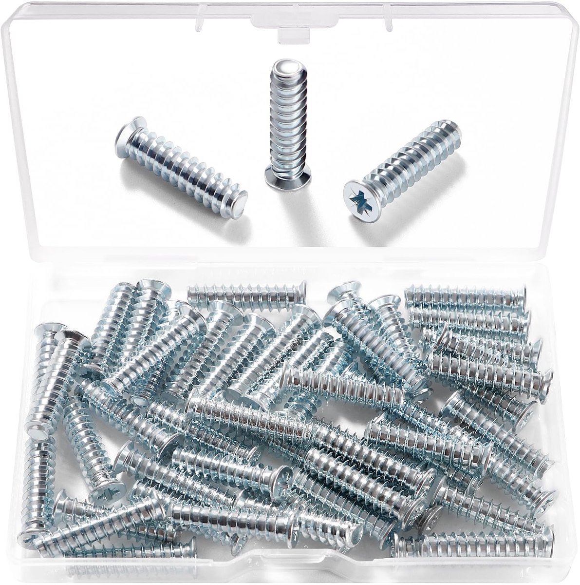 50Pcs M6.3 * 25mm Euro Screws - Countersunk Head Furniture Screws - Phillips Screws voor Keukenkasten en Scharnieren