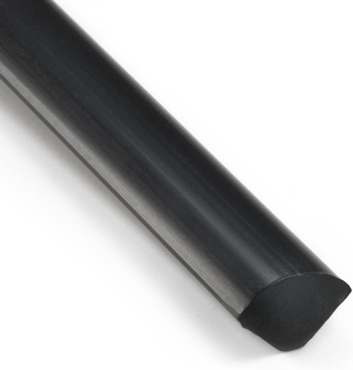 Viertafelstaaf PVC - Hoekprofiel Plint - Hoeken Afwerken - Scheuren Bedekken - 10 meter - Zwart
