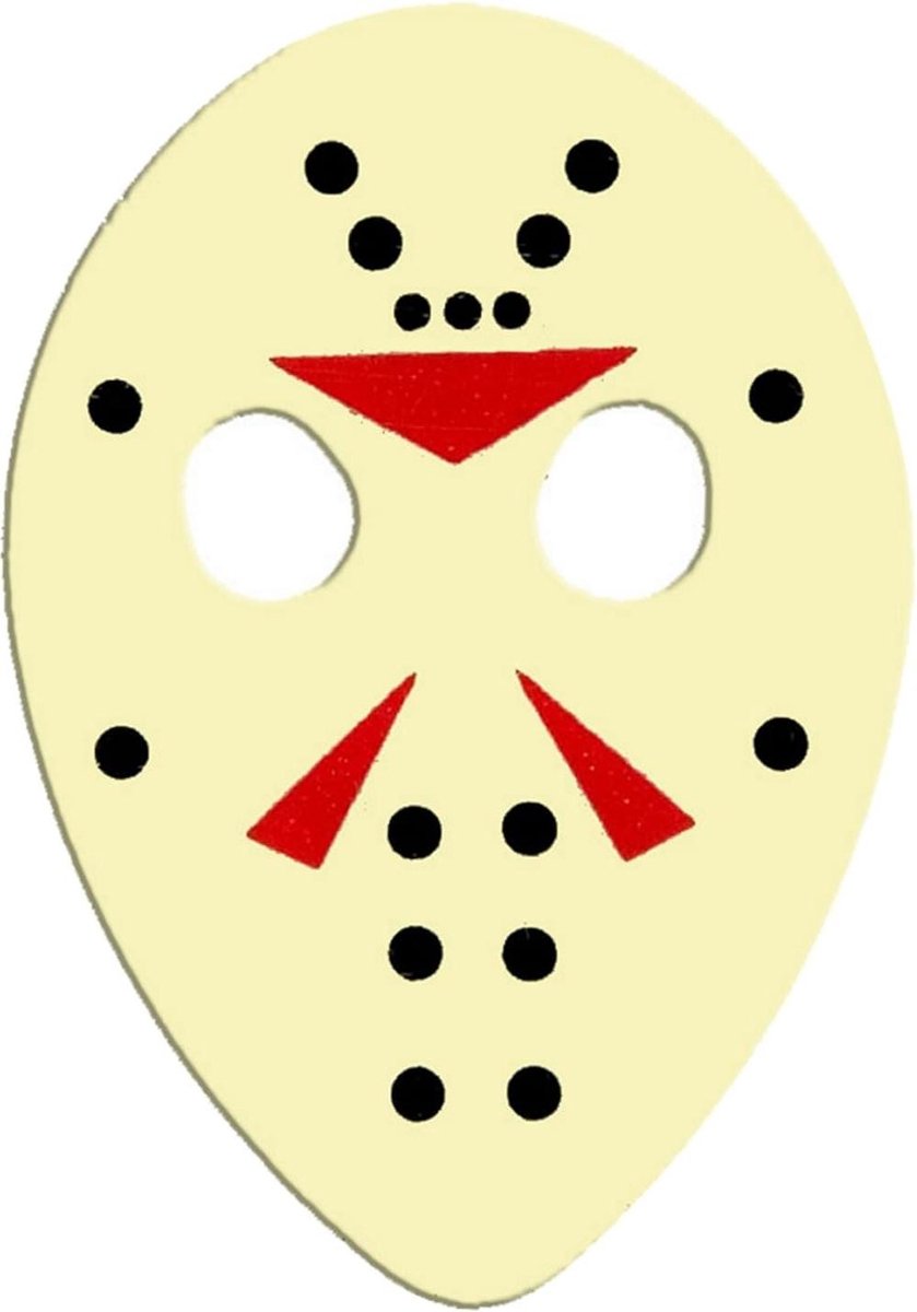 Gitaar Plectrums - Plectrums Set - Glow in the Dark - Jason Voorhees Masker - 6 stuks - Wit