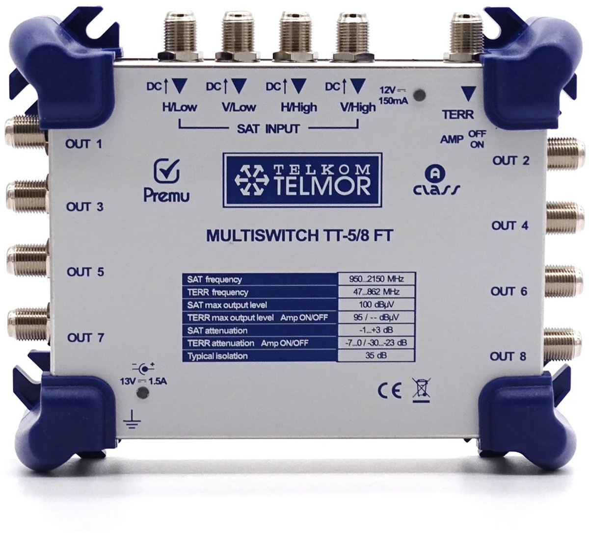 Telkom-Telmor PREMU - Multiswitch - 5/8 - Końcówy