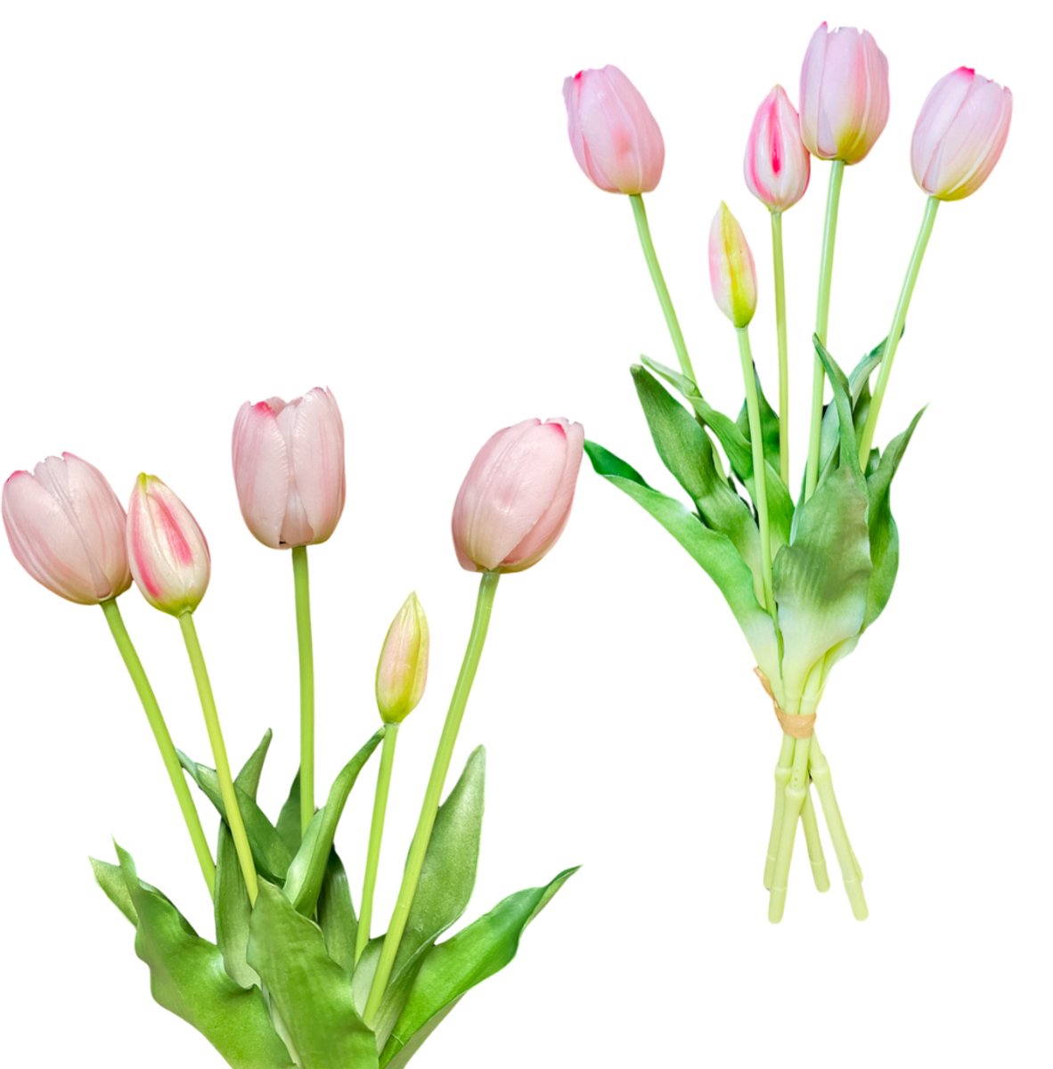 Inspiruj Real Touch - Gumboeket Tulpen - 39 cm - Jasno-Roze