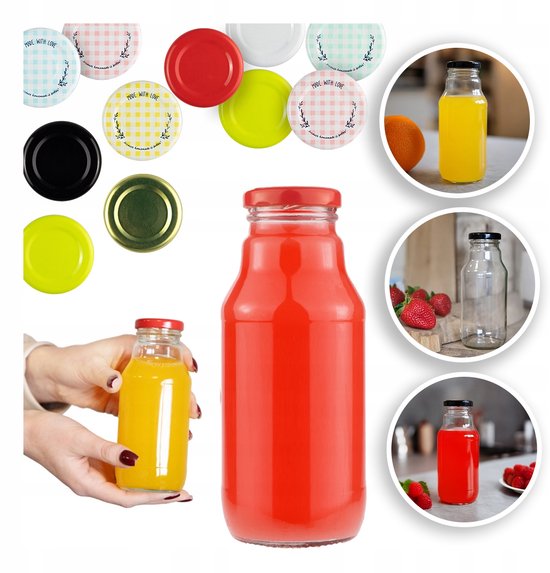 Bimberek - Glazen Flesjes - Sappen en Dranken - 330ml - Duurzaam Glas van Bimberek — afbeelding 2