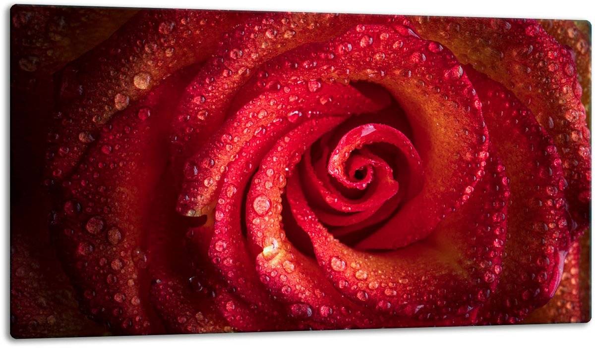 TMK ArtDeko - Snijplank - 52x30 cm - Róża - Glas - Voor Inductiekookplaten
