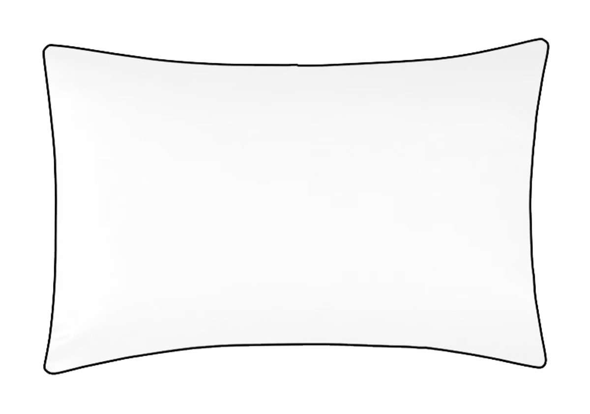 MARO HOME San Antonio - Satijnen Kussenhoes - 50x60 - Witte Kleur - Zwarte Bies
