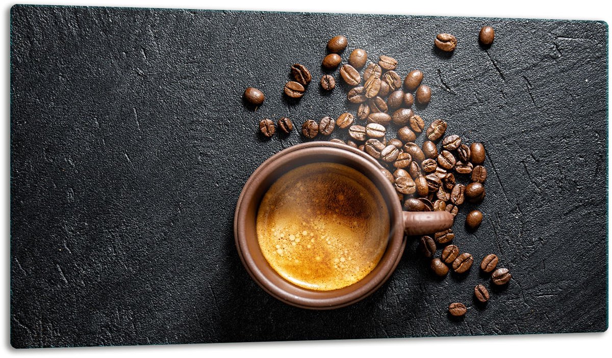 TMK ArtDeko - Snijplank - 52x30 cm - Glas - Koffiedesign