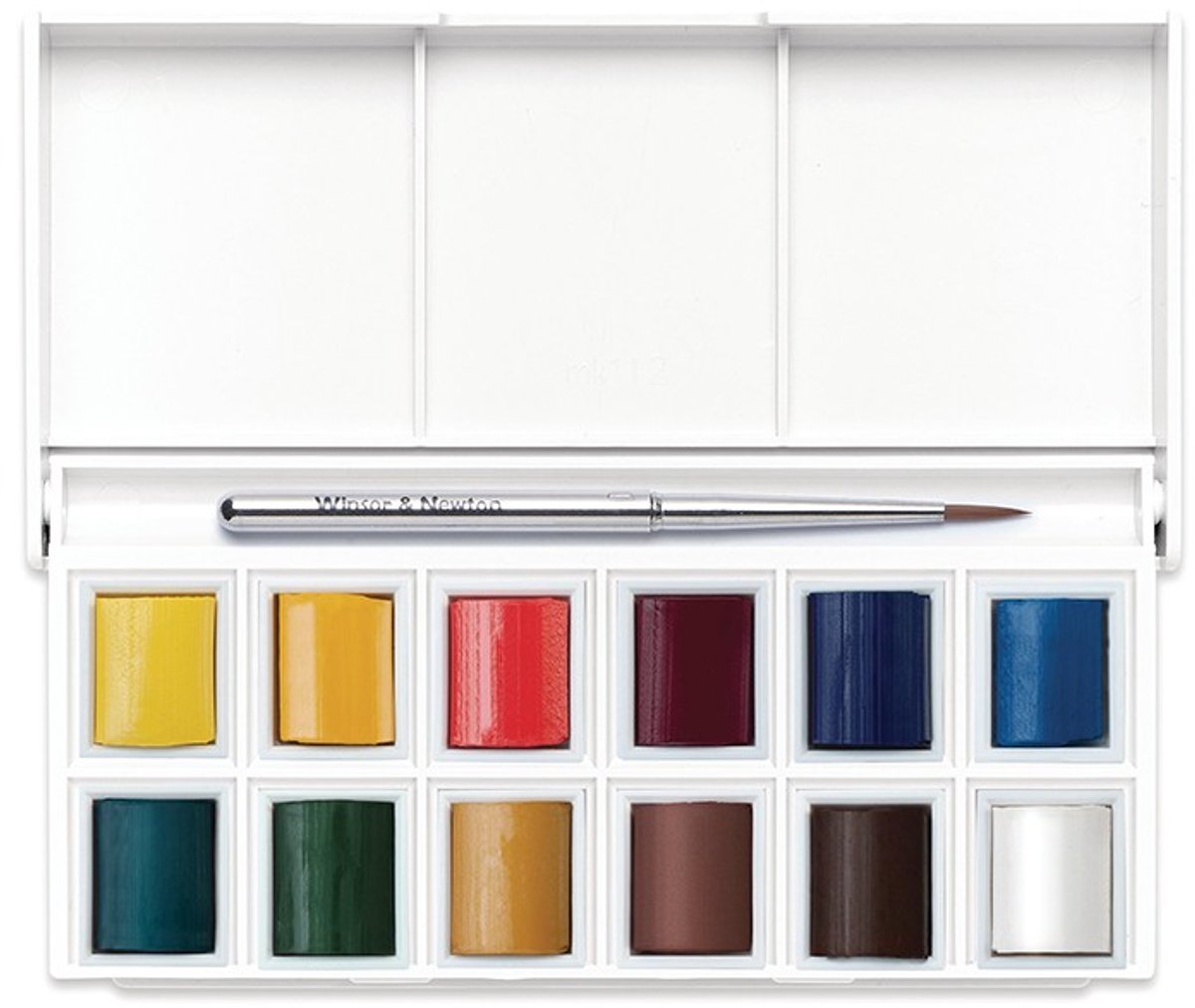 Winsor & Newton 0390640 Cotman Aquarelverf Set – Sketchers’ Pocket Set – 12 Kleuren Waterverf – Compact Aquarelset met Reis Penseel — afbeelding 13