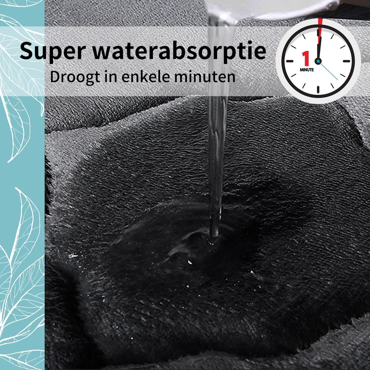 Olanly Badkamermat - Antislip Badmat - Douchemat - Memory Foam Absorberende Douchemat- 61x90cm - Grijs