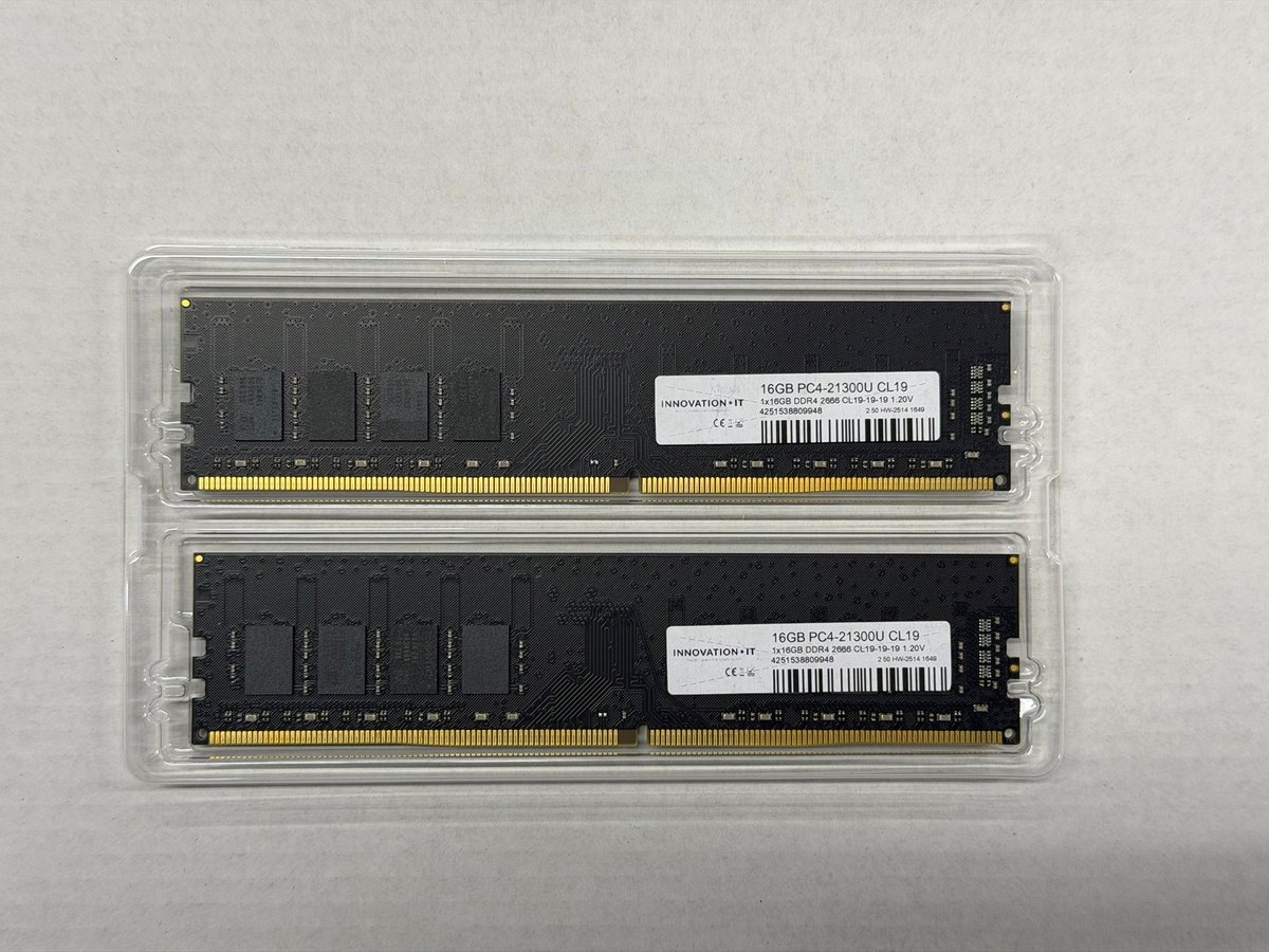 Innovation IT 32GB DDR4 DIMM Kit (2x16GB) 2666 MHz BULK