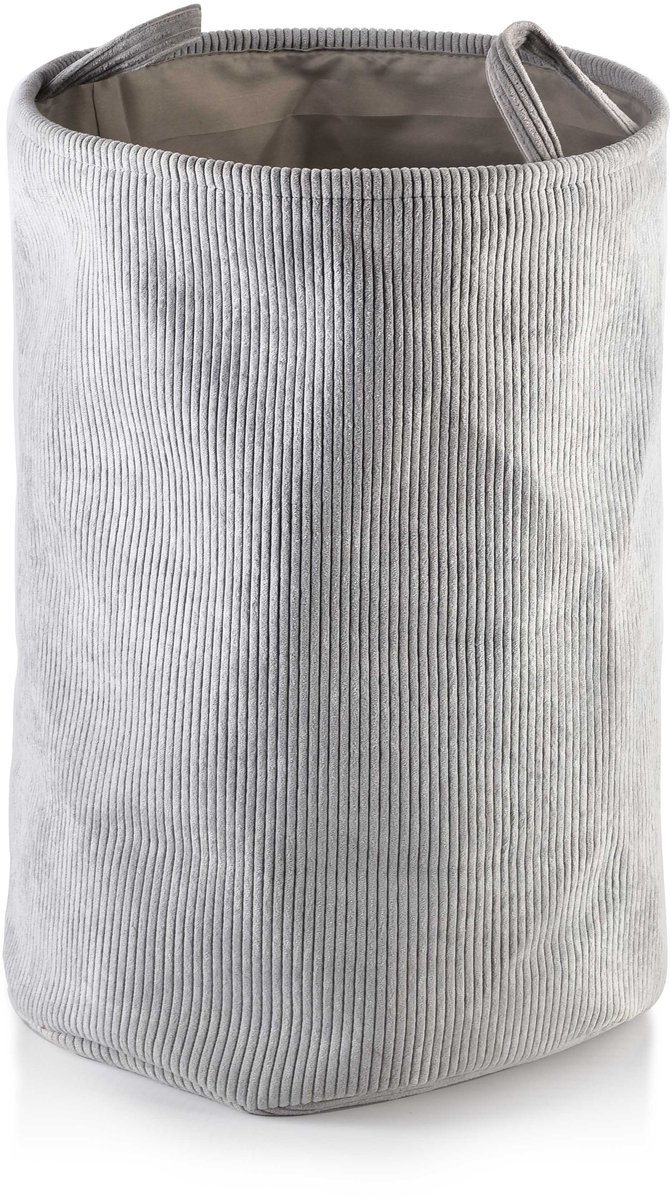 Mondex Fort Grey Serie - Wasmand - 40x40x60 cm - Corduroy - Met Handgreep