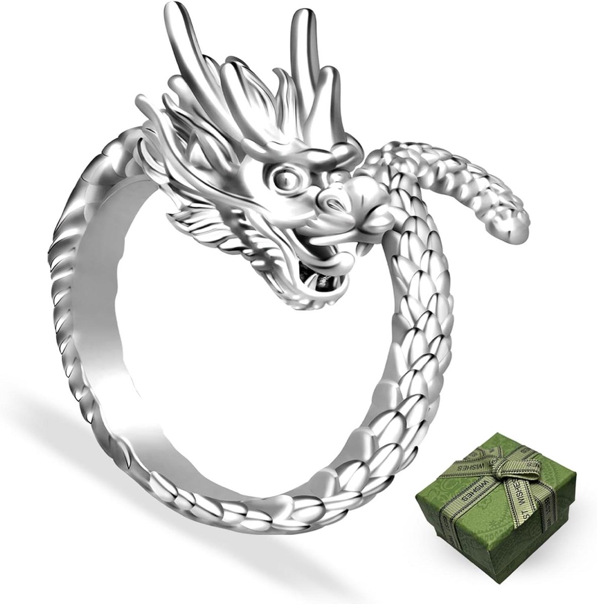 Verstelbare Garen Ring - Garen Gids Ring - Breien Haken - Draken Vinger Stijl - 2.54 cm - Koper