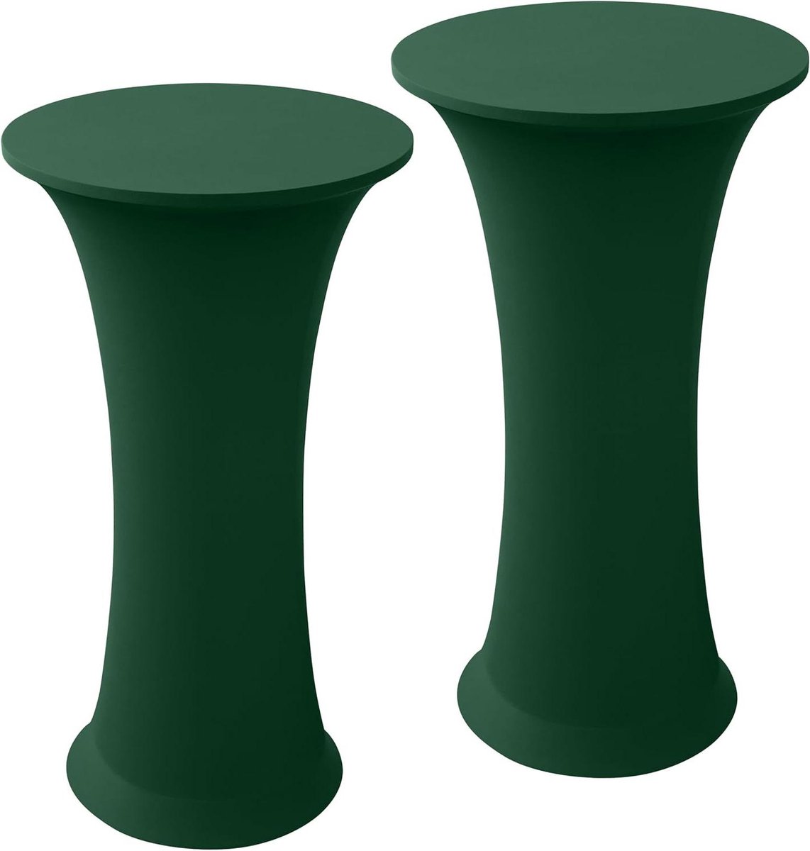Stretch Tafelhoezen Set - Tafelhoes Rond - Feest Decoratie - Vier-weg Stretch Spandex - Ø 80-85cm - Donkergroen