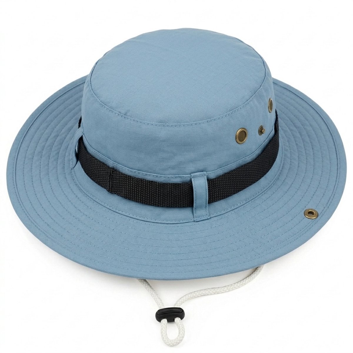 RAMBUX® Bucket Hat - Safari Hoed - Zonnehoed Heren - Vissershoedje - Katoen - Opvouwbaar - Zonwerend - Lichtblauw - 58-61 cm