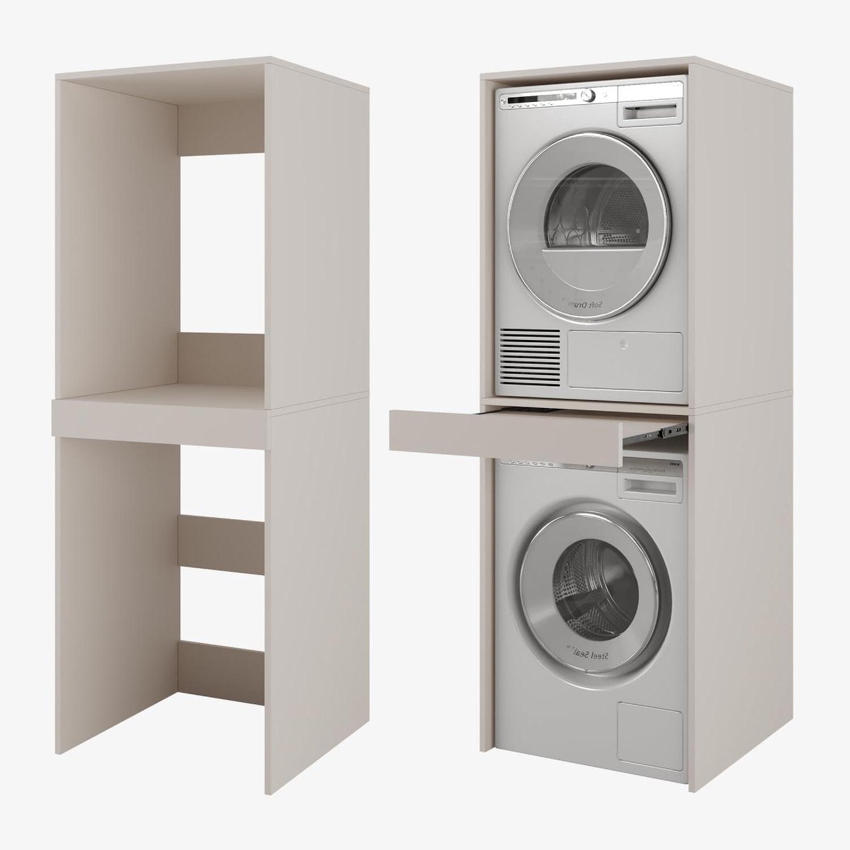 Wasmachine Kast - Ombouw - Verhoger - Meubel - opbergruimte