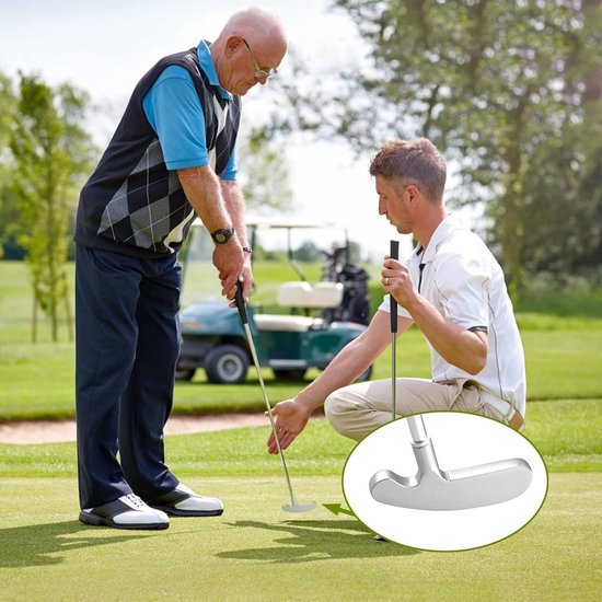 Golf Putter met 3-delig opvouwbaar ontwerp, dual-face en aluminium schacht, ideaal voor beginners en training van GOLF — afbeelding 5