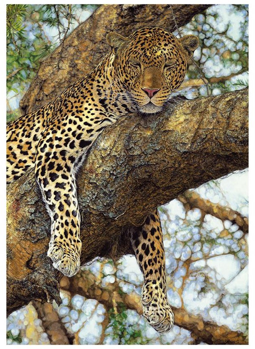Dino legpuzzel Leopard 1000 stukjes kleurrijk speelgoed puzzel.
