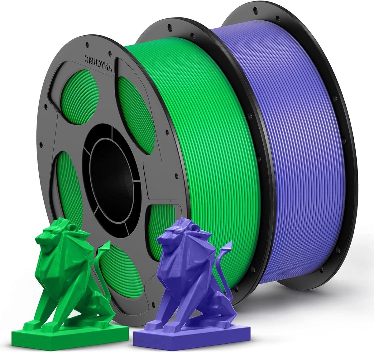 PETG Filament - 3D Printer Draad - 3D Printen - Afneembare Spoel - 2 kg - Groen Paars