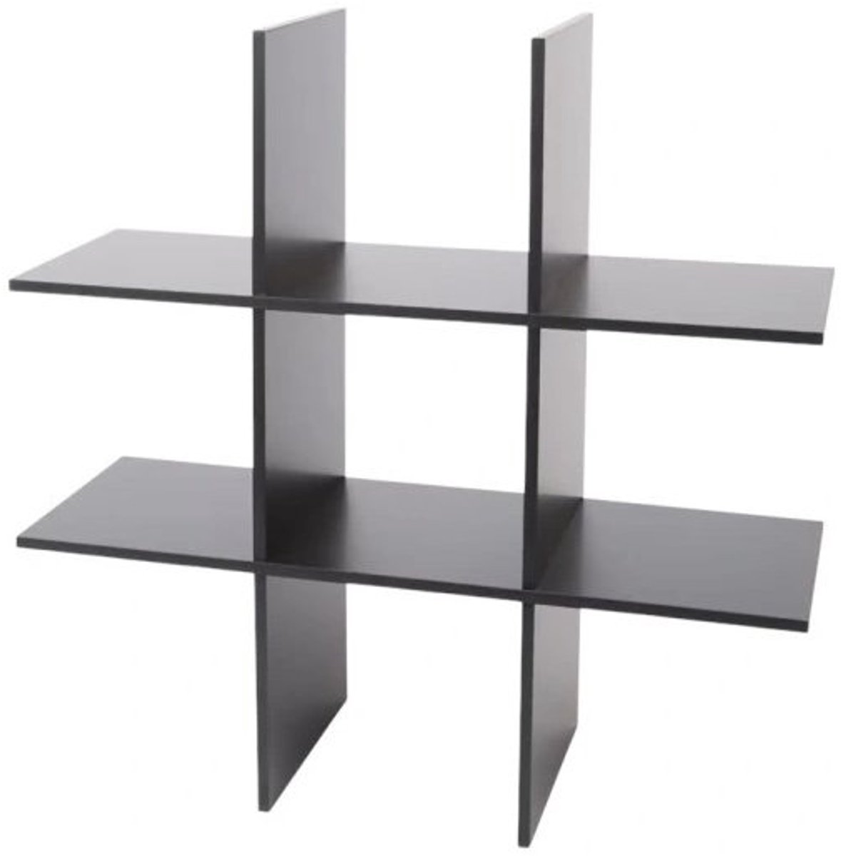 WANDPLANK DAKBORD HOUT 9 VAKKEN 55 X 20 X 55 CM zwart