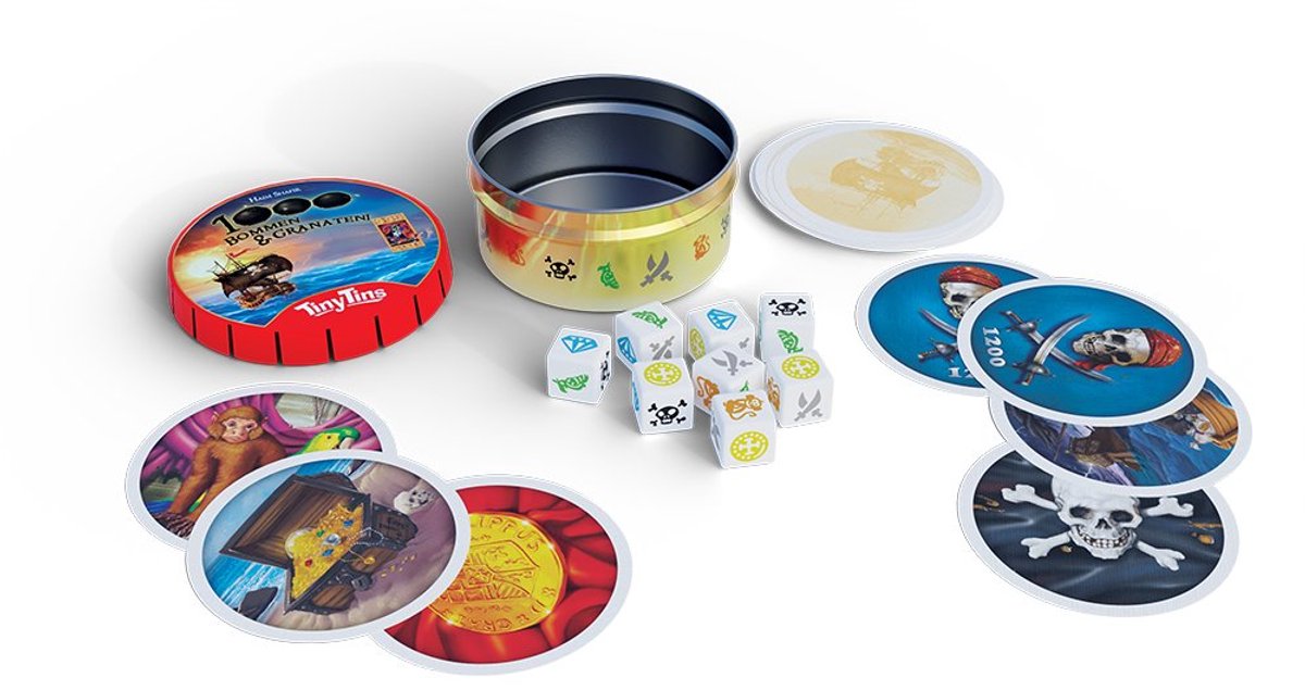 999 Games - Tiny Tins: 1000 Bommen en Granaten - Een grote buit in een klein schatkistje! - Reisspel - Familiespel - Klein cadeautje — afbeelding 5